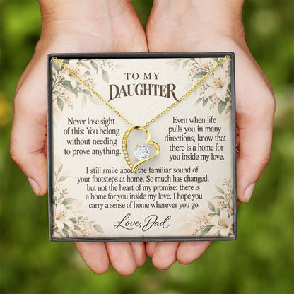 C599 - Home Is In My Heart And A Memory That Time Cannot Take Away - Forever Love Necklace