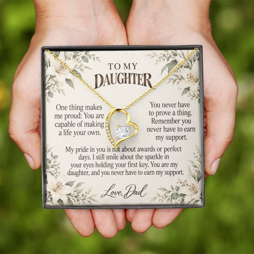 C548 - The First Apartment Key And A Father Proud Of Who You Are - Forever Love Necklace