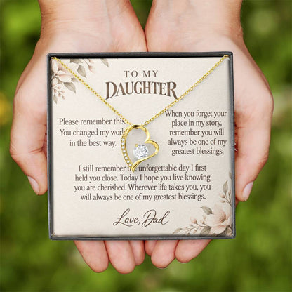 C586 - An Ocean Cannot Separate Us And Quiet Words For Your Hardest Days - Forever Love Necklace
