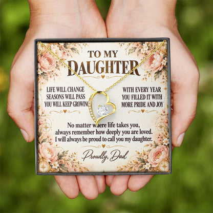 C286 - Every Step You Take Into Your Future Carries A Lifetime Of My Love Behind You - Forever Love Necklace