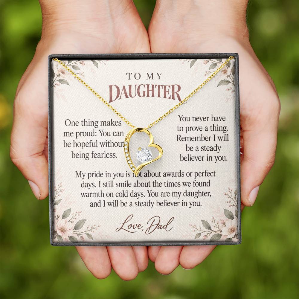 C593 - The Long Distance Hug And A Father Proud Of Who You Are - Forever Love Necklace