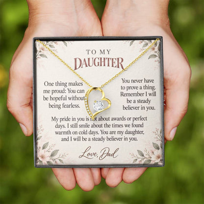 C593 - The Long Distance Hug And A Father Proud Of Who You Are - Forever Love Necklace