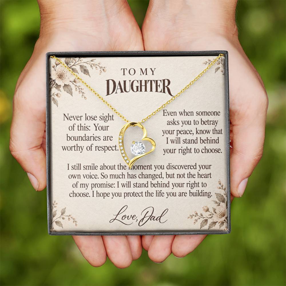 C664 - Permission To Say No And A Memory That Time Cannot Take Away - Forever Love Necklace
