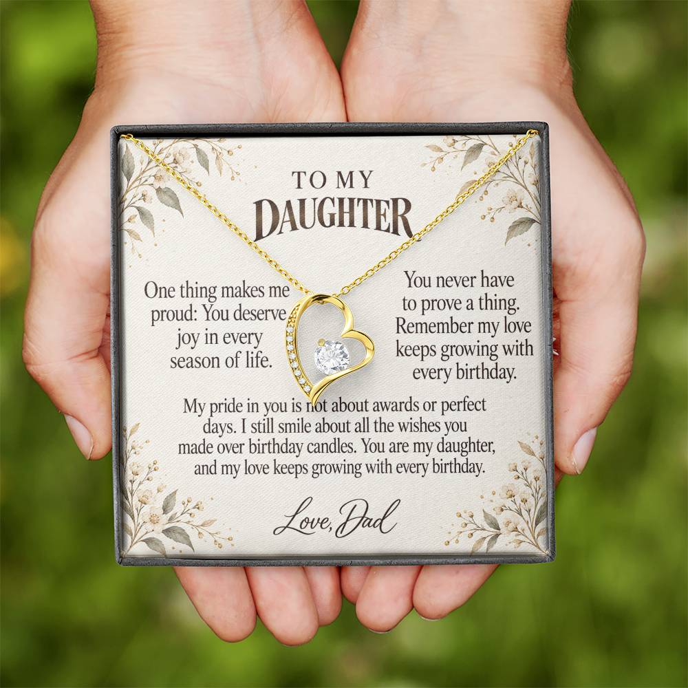 C553 - Every Birthday Candle And A Father Proud Of Who You Are - Forever Love Necklace