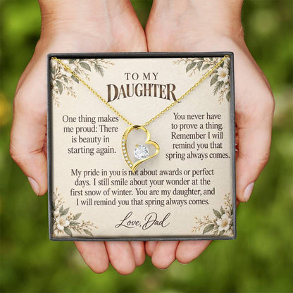 C563 - The First Snowfall And A Father Proud Of Who You Are - Forever Love Necklace