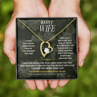 S88 - I’m Proud To Call You My Wife – Forever Love Necklace From Husband