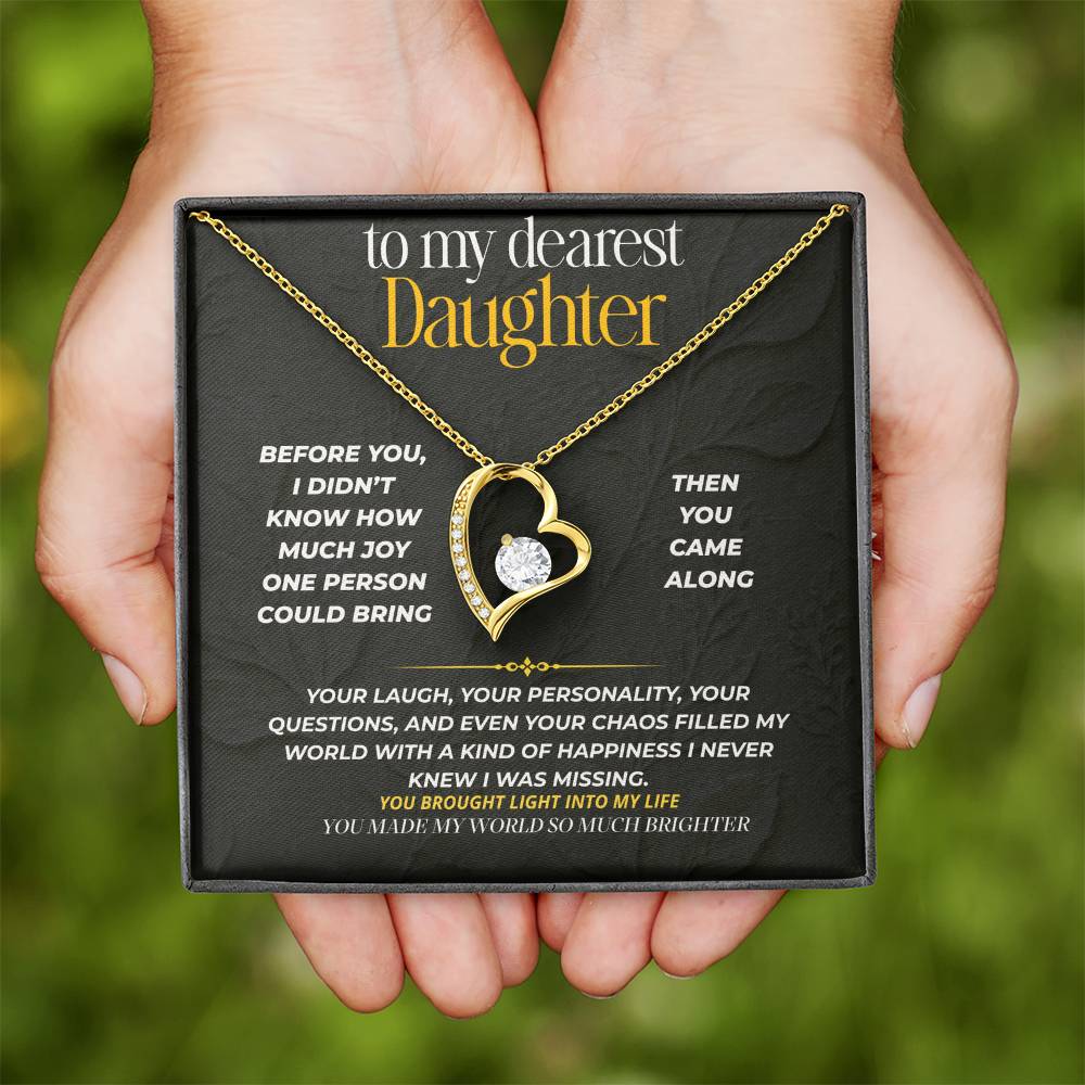 S239 - You Made My World Brighter – Forever Love Necklace From Dad