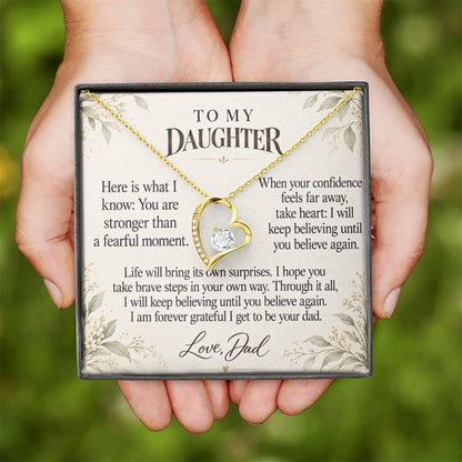 C605 - The Brave Heart You Carry And The Words I Hope You Always Remember - Forever Love Necklace