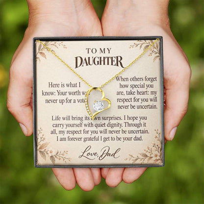 C675 - Wear Your Invisible Crown And The Words I Hope You Always Remember - Forever Love Necklace