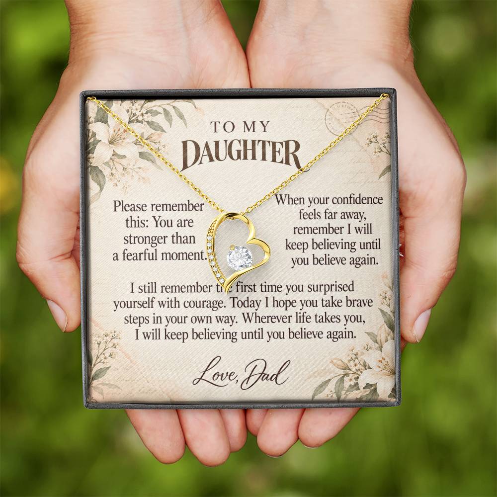C601 - The Brave Heart You Carry And Quiet Words For Your Hardest Days - Forever Love Necklace