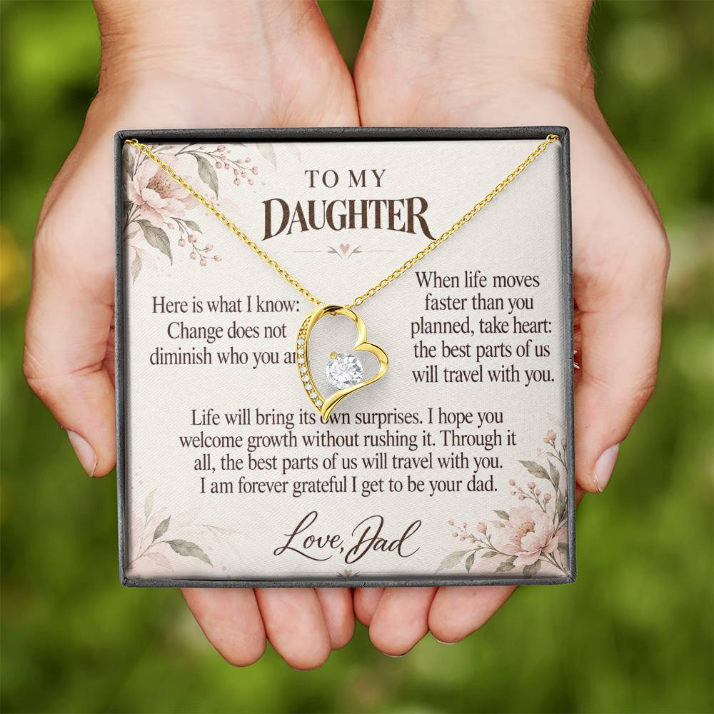 C685 - The Seasons Of Growing Up And The Words I Hope You Always Remember - Forever Love Necklace