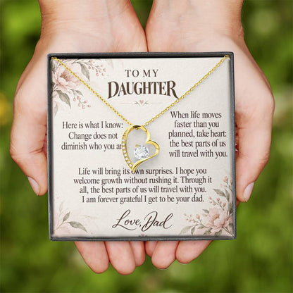 C685 - The Seasons Of Growing Up And The Words I Hope You Always Remember - Forever Love Necklace
