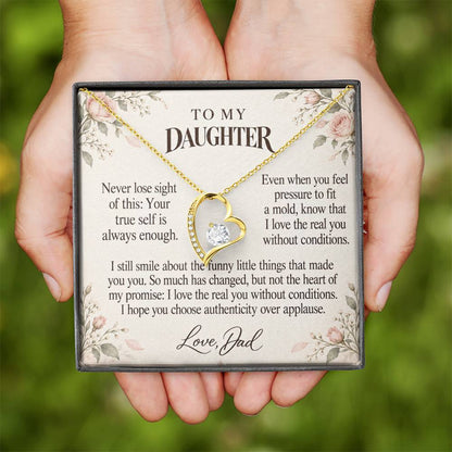 C654 - The Beauty Of Being Yourself And A Memory That Time Cannot Take Away - Forever Love Necklace