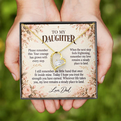 C501 - The Little Hand I Once Held And Quiet Words For Your Hardest Days - Forever Love Necklace