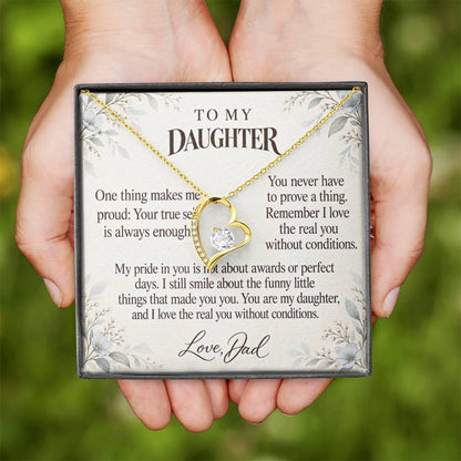 C653 - The Beauty Of Being Yourself And A Father Proud Of Who You Are - Forever Love Necklace