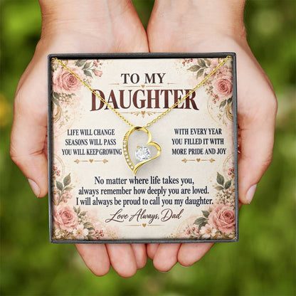 C336 - Every Step You Take Into Your Future Carries A Lifetime Of My Love Behind You - Forever Love Necklace