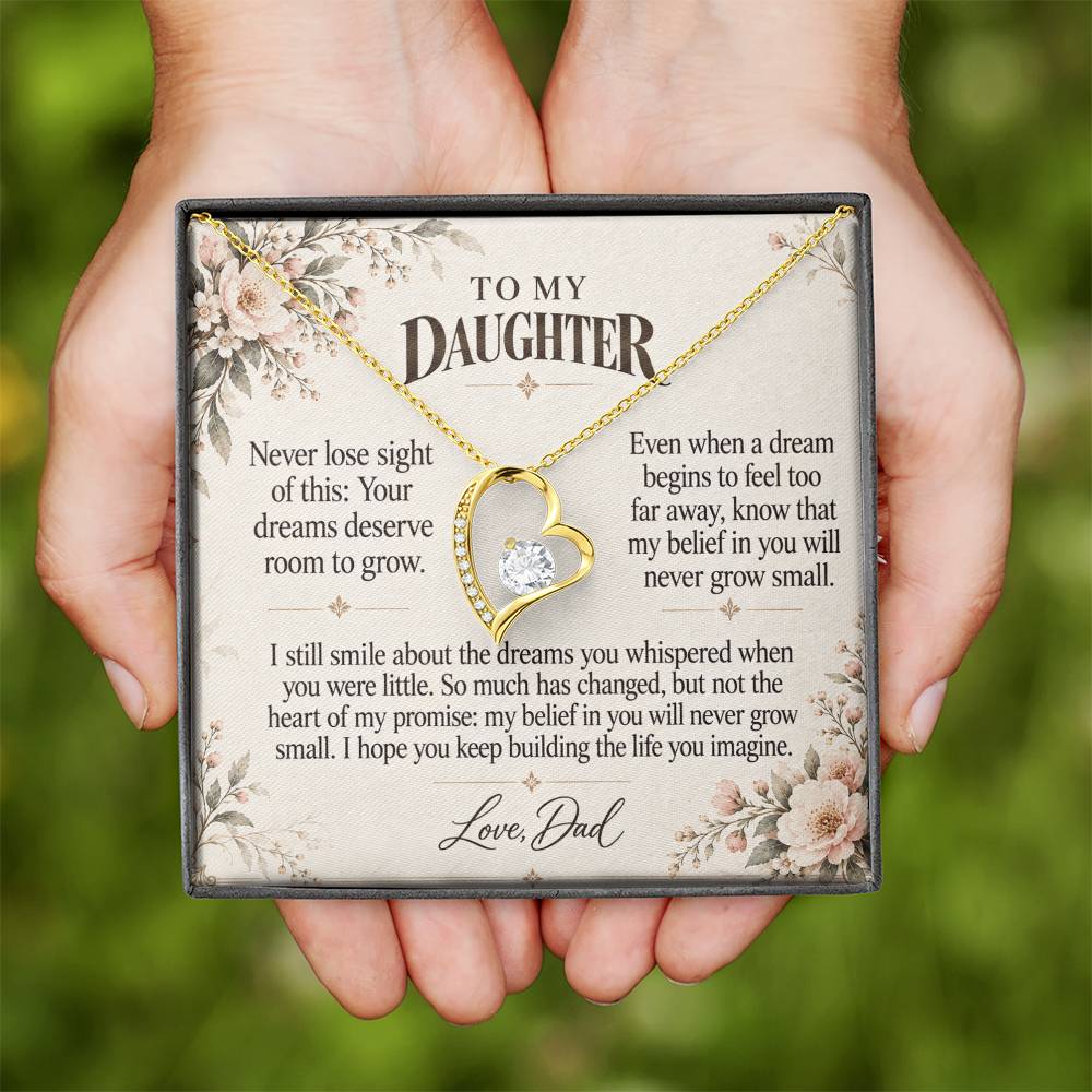 C514 - The Girl With Big Dreams And A Memory That Time Cannot Take Away - Forever Love Necklace