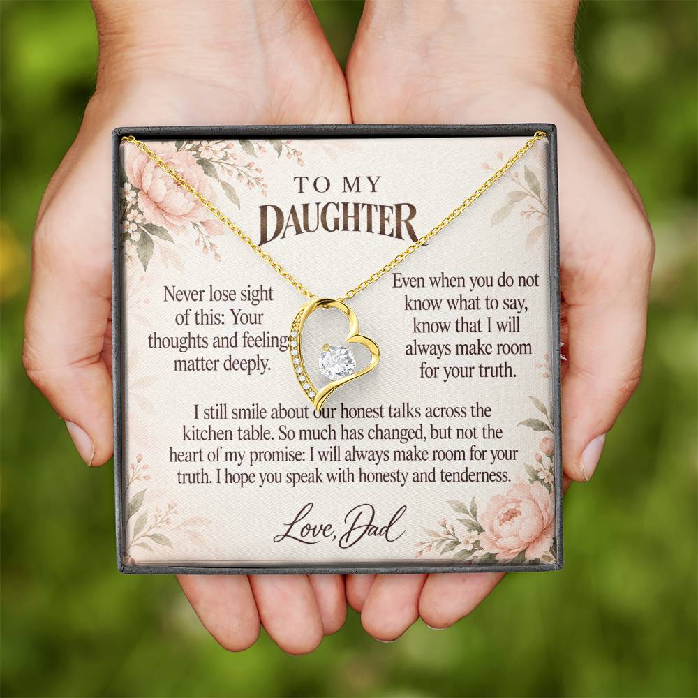 C574 - The Kitchen Table Talks And A Memory That Time Cannot Take Away - Forever Love Necklace