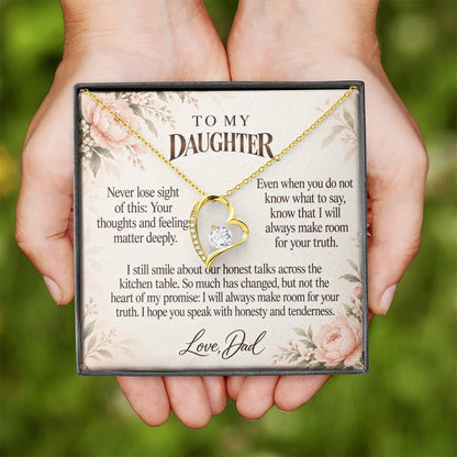C574 - The Kitchen Table Talks And A Memory That Time Cannot Take Away - Forever Love Necklace