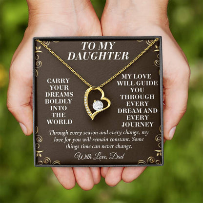 C193 - Wherever Tomorrow Leads You Remember You Have Already Made Your Dad Incredibly Proud - Forever Love Necklace