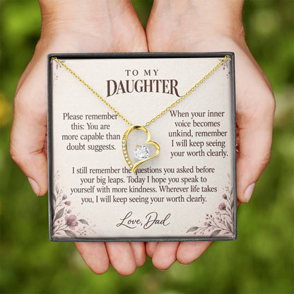 C631 - When You Doubt Yourself And Quiet Words For Your Hardest Days - Forever Love Necklace