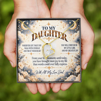 C477 - No Matter How Much You Grow There Will Always Be A Little Girl I Love Beyond Words - Forever Love Necklace