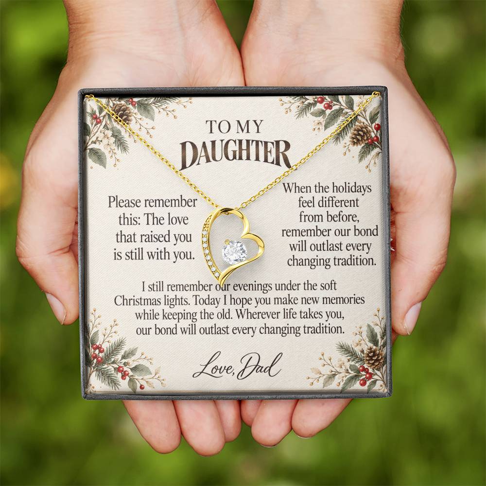 C556 - The Christmas Lights We Shared And Quiet Words For Your Hardest Days - Forever Love Necklace