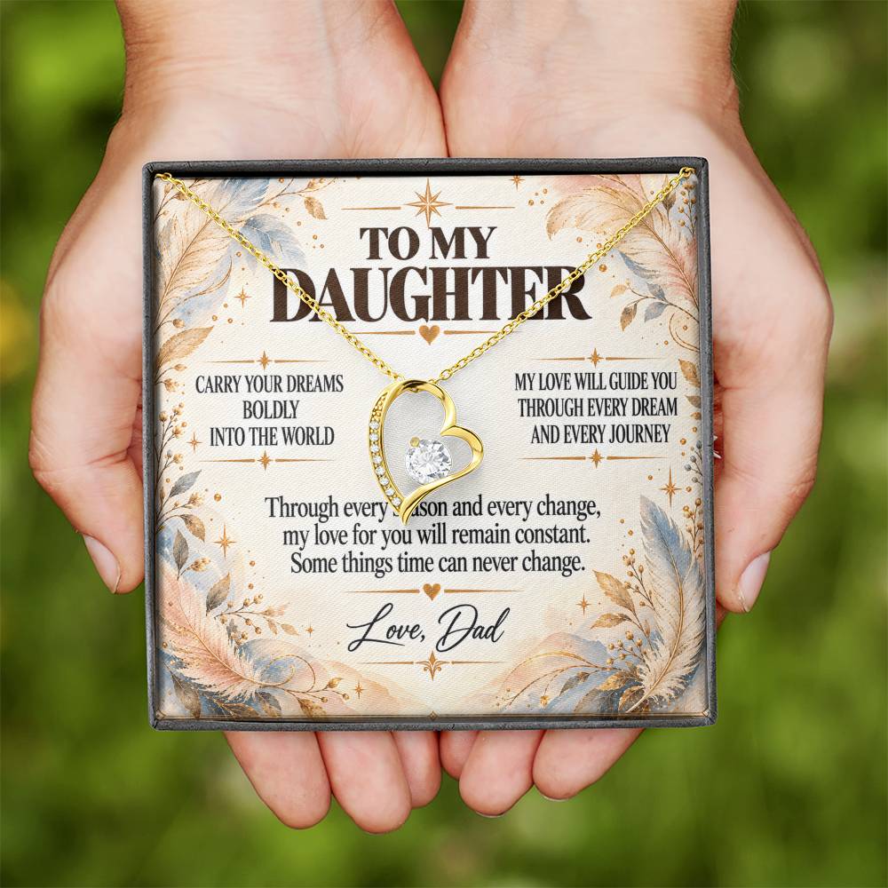 C243 - Wherever Tomorrow Leads You Remember You Have Already Made Your Dad Incredibly Proud - Forever Love Necklace