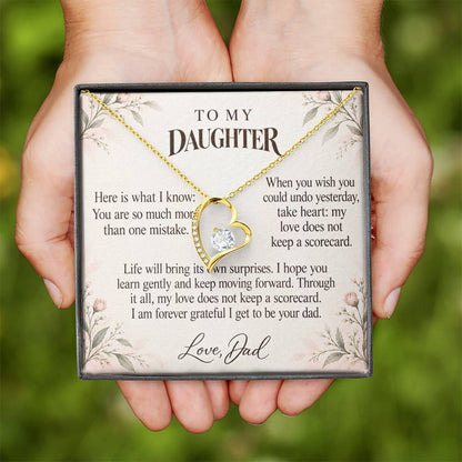 C650 - Mistakes Are Not Your Name And The Words I Hope You Always Remember - Forever Love Necklace