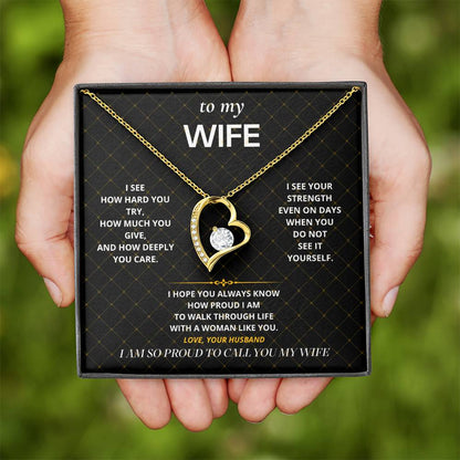 S36 - You Make Me Proud – Forever Love Necklace From Husband