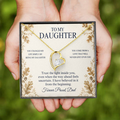 C95 - I Will Always Celebrate The Woman You Become And Treasure The Little Girl You Were - Forever Love Necklace