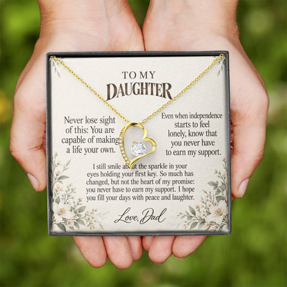 C549 - The First Apartment Key And A Memory That Time Cannot Take Away - Forever Love Necklace