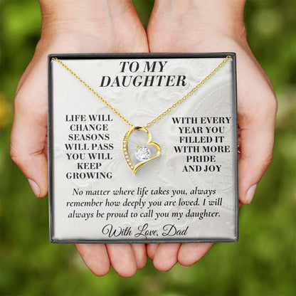C161 - Life May Change Around You But My Love For You Will Always Remain Constant - Forever Love Necklace
