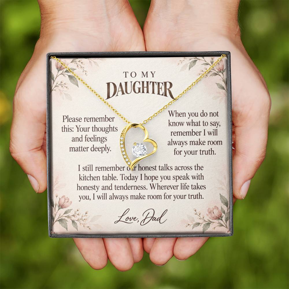 C571 - The Kitchen Table Talks And Quiet Words For Your Hardest Days - Forever Love Necklace