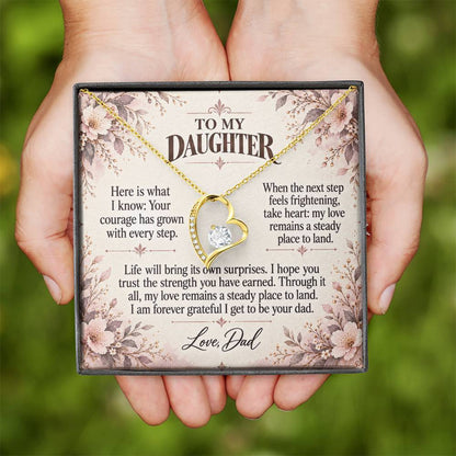 C505 - The Little Hand I Once Held And The Words I Hope You Always Remember - Forever Love Necklace