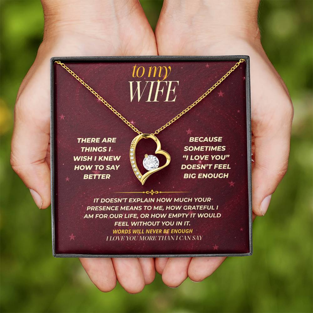 S178 - I Love You Beyond What I Know How To Say – Forever Love Necklace From Husband