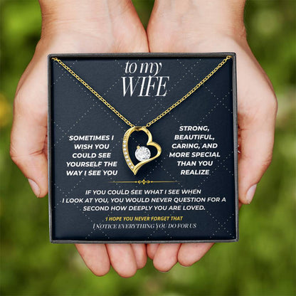 S108 - You Deserve To Know How Loved You Are – Forever Love Necklace From Husband