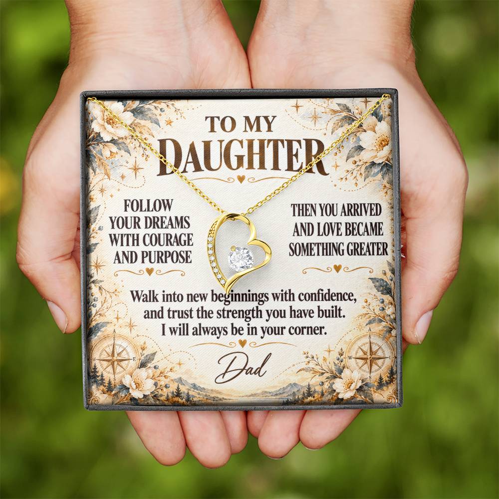 C284 - When You Feel Lost Remember The Love That Raised You Will Always Help Guide You Home - Forever Love Necklace