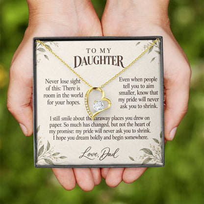 C639 - Your Dreams Are Not Too Big And A Memory That Time Cannot Take Away - Forever Love Necklace