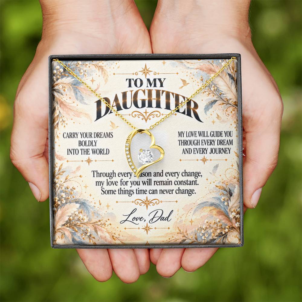 C443 - Wherever Tomorrow Leads You Remember You Have Already Made Your Dad Incredibly Proud - Forever Love Necklace