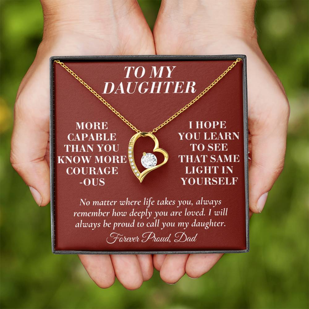 C192 - You Have A Heart Worth Protecting A Voice Worth Using And Dreams Worth Chasing - Forever Love Necklace