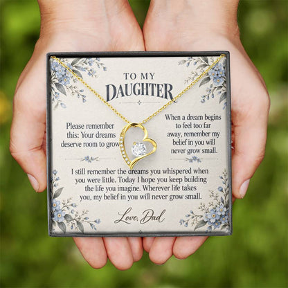 C511 - The Girl With Big Dreams And Quiet Words For Your Hardest Days - Forever Love Necklace