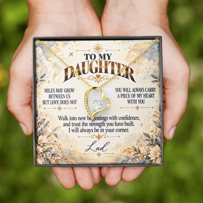 C444 - The Love Between A Father And Daughter Becomes A Legacy That Lives Beyond Every Season - Forever Love Necklace