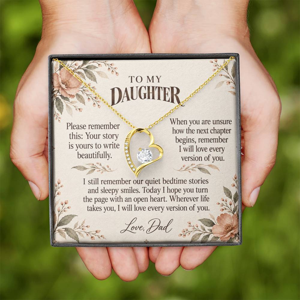 C516 - The Bedtime Stories We Shared And Quiet Words For Your Hardest Days - Forever Love Necklace