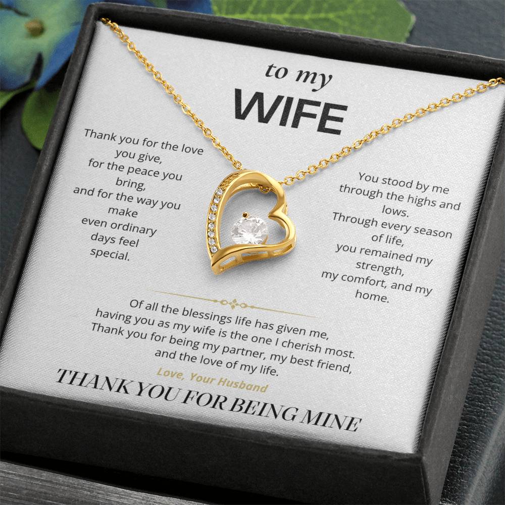 S2 - Thank You For Being Mine – Forever Love Necklace From Husband