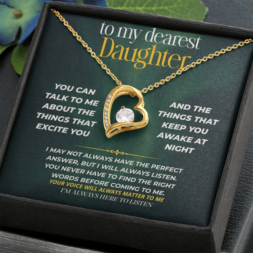 S242 - I Hope You Know I’m Always Listening – Forever Love Necklace From Dad