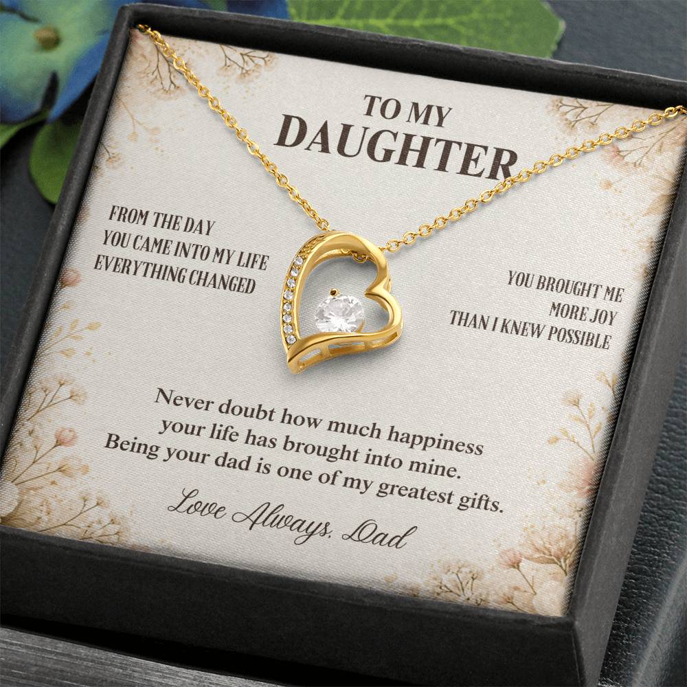 C15 - Never Doubt How Much Joy You Brought Into My Life From The Day You Arrived - Forever Love Necklace