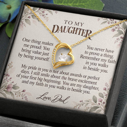 C538 - The First Day Of A New Job And A Father Proud Of Who You Are - Forever Love Necklace