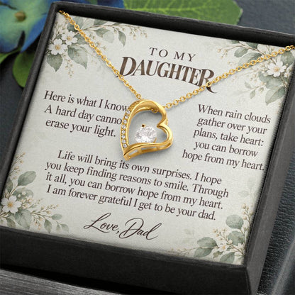 C570 - The Rainy Day We Laughed And The Words I Hope You Always Remember - Forever Love Necklace
