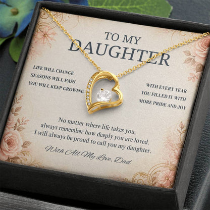 C61 - Life May Change Around You But My Love For You Will Always Remain Constant - Forever Love Necklace
